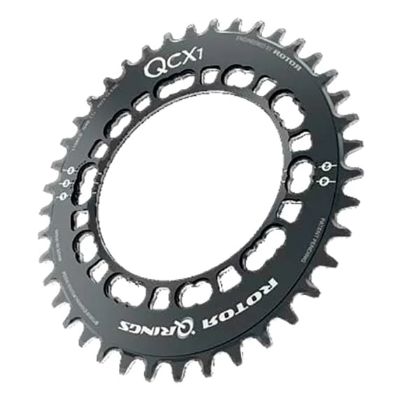 Rotor QCX1 BCD 110x5 Cyclocross Aero Chainring Black